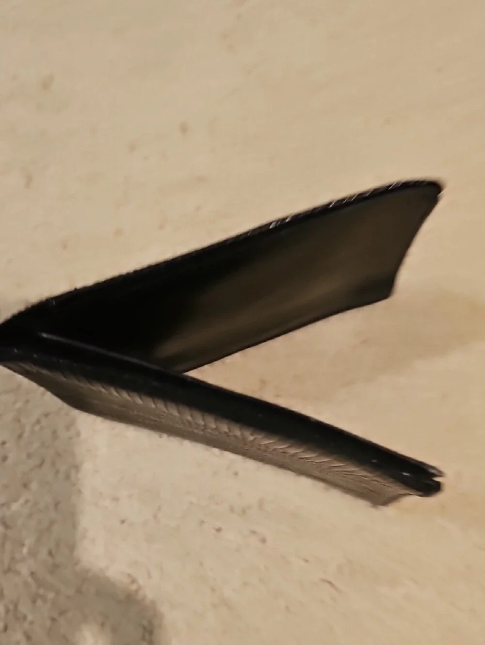 Vintage Mark Cross Lizzard Black Leather Billfold